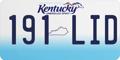 KY license plate 191LID