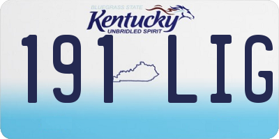 KY license plate 191LIG