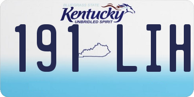 KY license plate 191LIH
