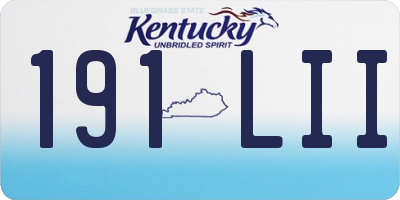 KY license plate 191LII