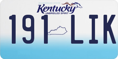 KY license plate 191LIK