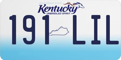 KY license plate 191LIL
