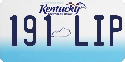 KY license plate 191LIP