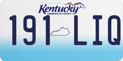 KY license plate 191LIQ