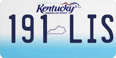 KY license plate 191LIS