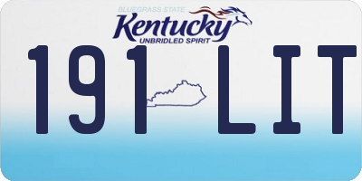 KY license plate 191LIT