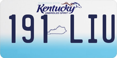 KY license plate 191LIU