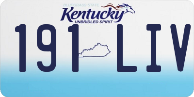 KY license plate 191LIV
