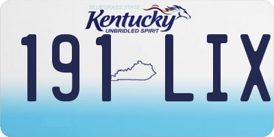 KY license plate 191LIX