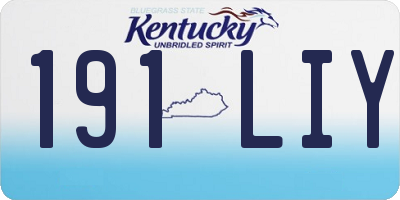 KY license plate 191LIY