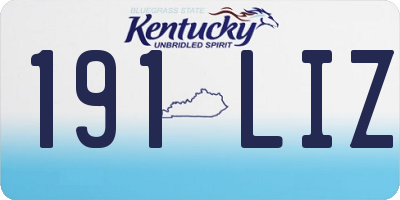 KY license plate 191LIZ