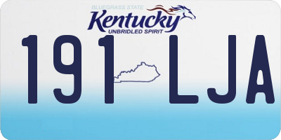 KY license plate 191LJA