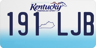 KY license plate 191LJB