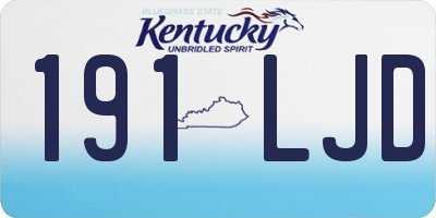 KY license plate 191LJD