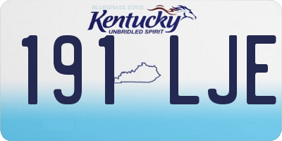 KY license plate 191LJE