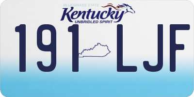KY license plate 191LJF