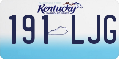 KY license plate 191LJG