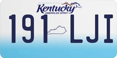 KY license plate 191LJI