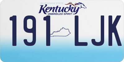 KY license plate 191LJK