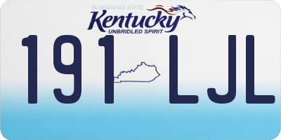 KY license plate 191LJL