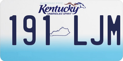 KY license plate 191LJM