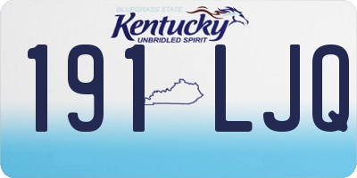 KY license plate 191LJQ