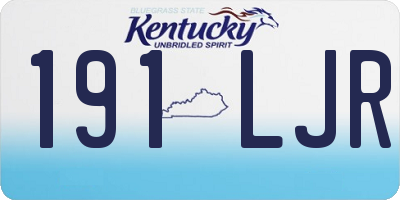 KY license plate 191LJR