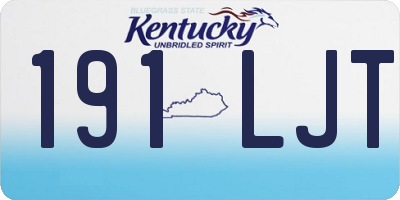 KY license plate 191LJT