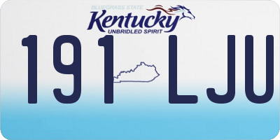 KY license plate 191LJU