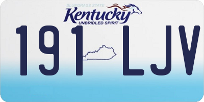 KY license plate 191LJV