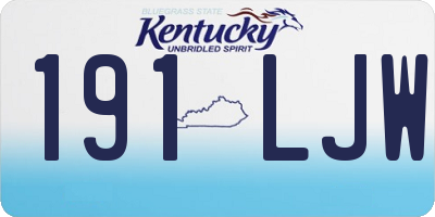 KY license plate 191LJW