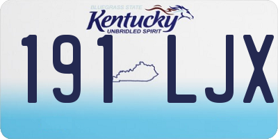 KY license plate 191LJX