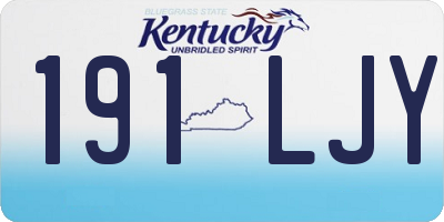 KY license plate 191LJY