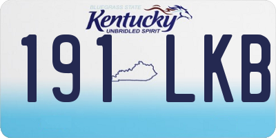 KY license plate 191LKB