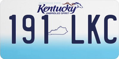 KY license plate 191LKC