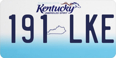 KY license plate 191LKE