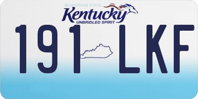KY license plate 191LKF
