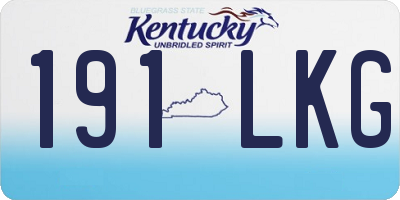 KY license plate 191LKG