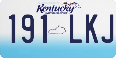 KY license plate 191LKJ