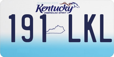 KY license plate 191LKL