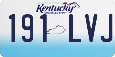 KY license plate 191LVJ