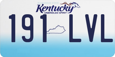 KY license plate 191LVL