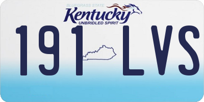 KY license plate 191LVS