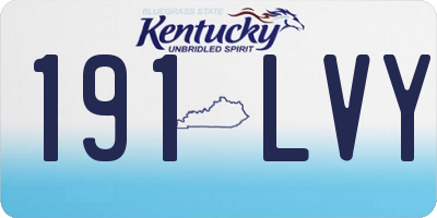 KY license plate 191LVY
