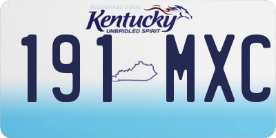 KY license plate 191MXC
