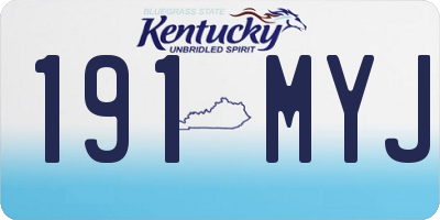 KY license plate 191MYJ
