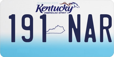 KY license plate 191NAR