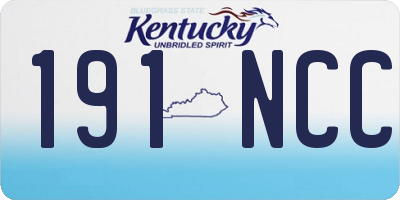 KY license plate 191NCC