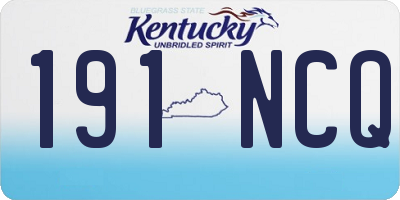 KY license plate 191NCQ