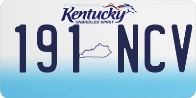 KY license plate 191NCV